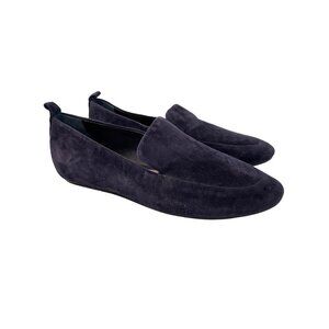 Banana Republic Suede Demi Loafer Women 7 Navy Blue Leather Casual Preppy Office